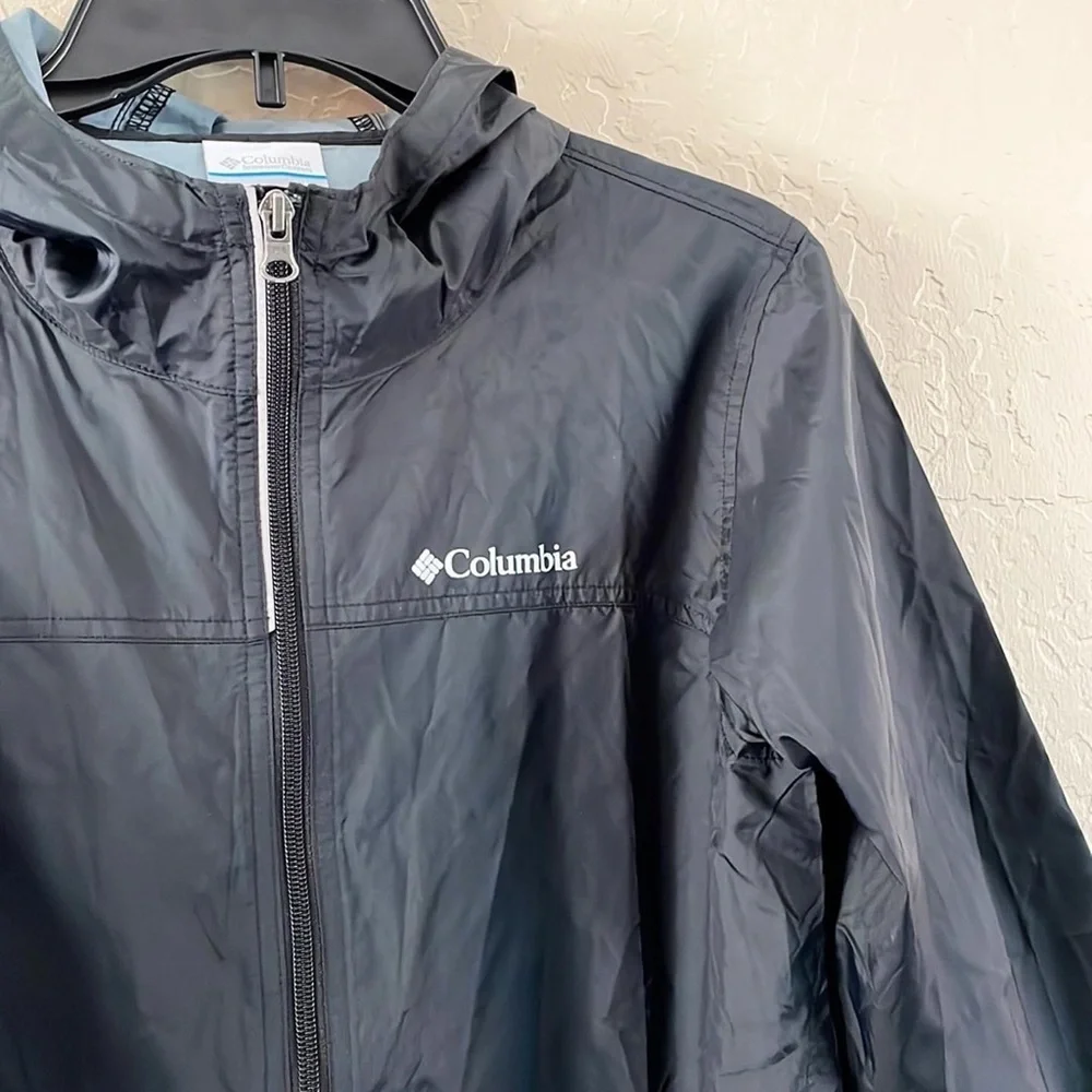 Black Columbia Juniors Hooded Zipup Lightweight‎ Jacket